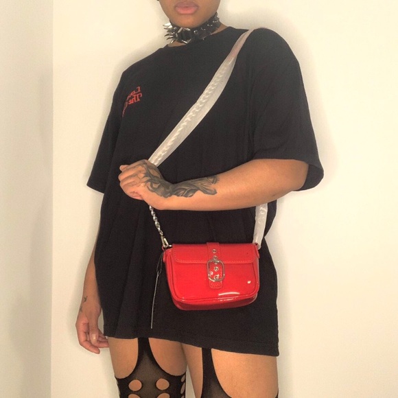 Dolls Kill Handbags - Mini Red Crossbody Bag (She Devil Patent Purse)